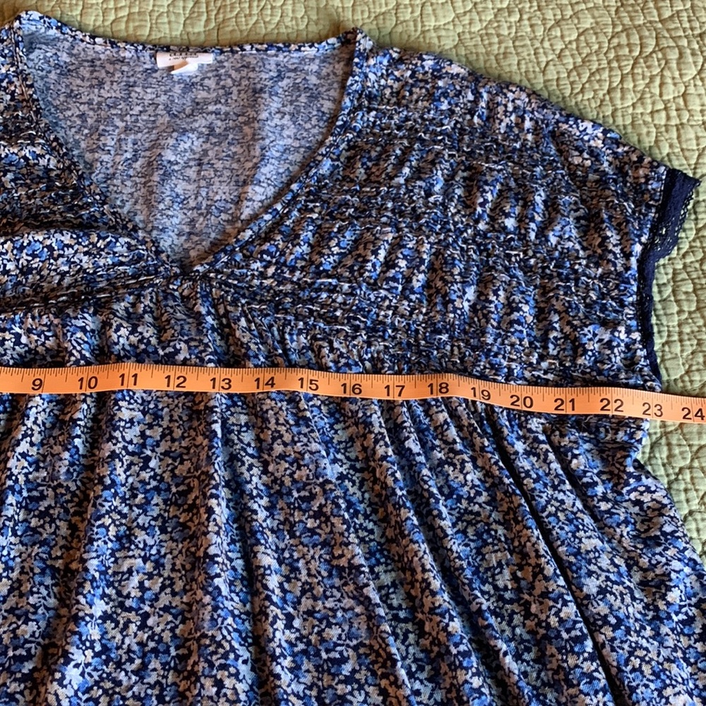 ANA V-Neck Short Sleeve Babydoll Top Size XXL - Picture 6 of 11
